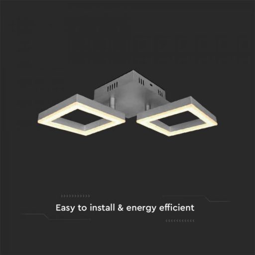 V-TAC 16W LED mennyezeti lámpa - szürke - 3000K - 7006