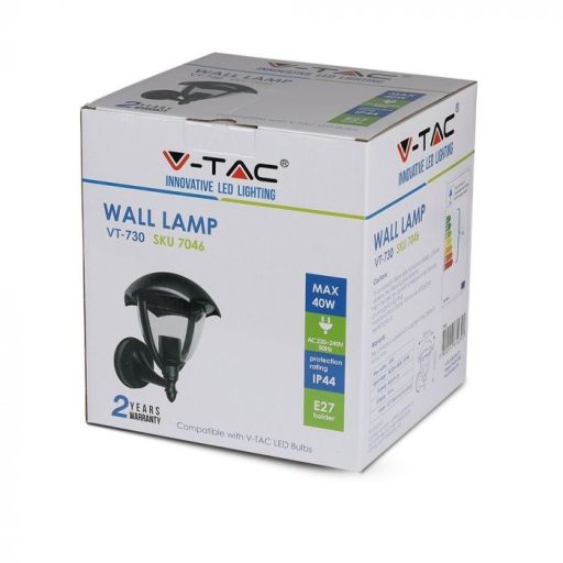 V-TAC Kerti Falilámpa IP44 Felfele néző - 7046