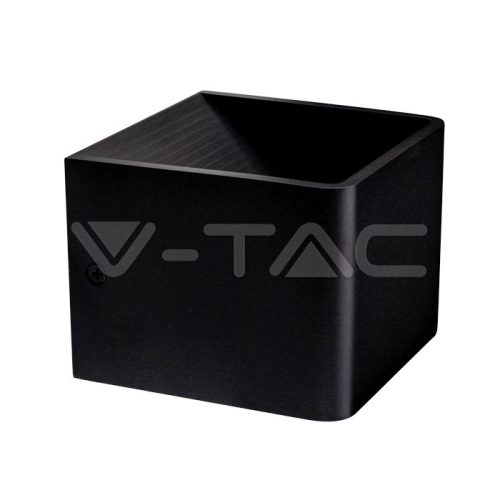 V-TAC 5W led fali lámpatest szögletes IP20 3000K - fekete - 7084