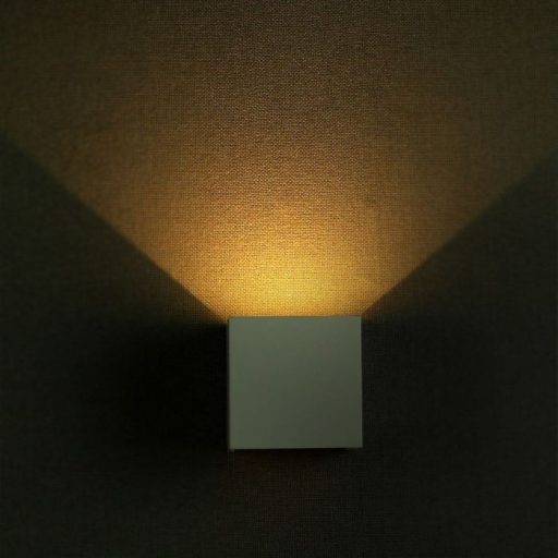 V-TAC 6W led fali lámpatest szögletes, fehér 4000K - IP65 - 7088