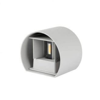   V-TAC 6W led fali lámpatest kerek, szürke 4000K - IP65 - 7092