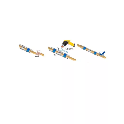 VITO Vízálló, forrasztható zsugorcsöves vezetékcsatlakozó (0,5–1,0 mm²) IP67 20db/csomag – 7200130