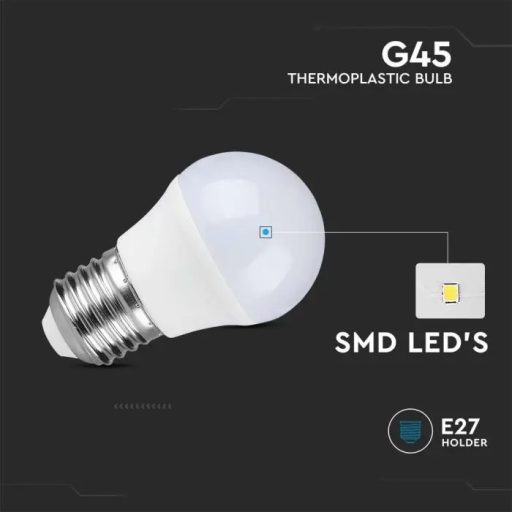 V-TAC LED izzó  csomag (2 db) E27 A60 11W 200° 2700K gömb - 7297
