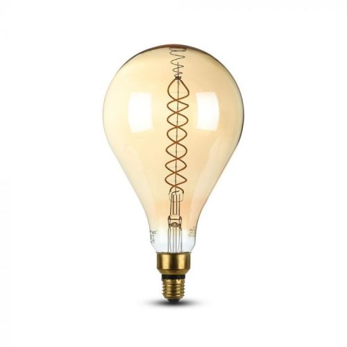 V-TAC Dimmelhető borostyán LED filament COG lámpa E27 A165 8W 2000K nagygömb - 7461