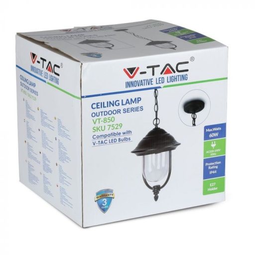 V-TAC Kerti lámpa fekete színű - 7529