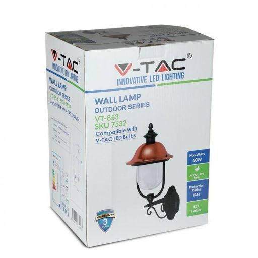 V-TAC Fali lámpa E27 Felfele néző - 7532