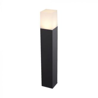  V-TAC GU10 Kerti állólámpa, négyzet, fekete 80x80x500mm IP54 - 7564
