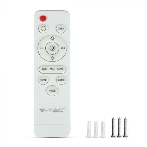 V-TAC Led 48W Mennyezeti lámpa+RF távirányító, időzítő, kristály hatás, 3-1ben - 7600