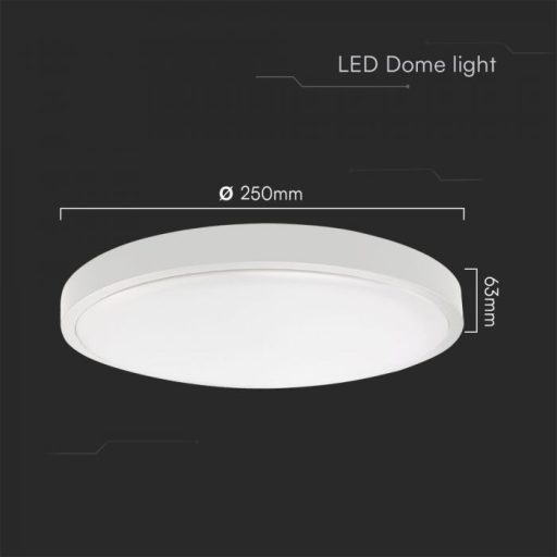 V-TAC LED mennyezeti lámpatest, fehér 18W 3000K IP44 - 76151