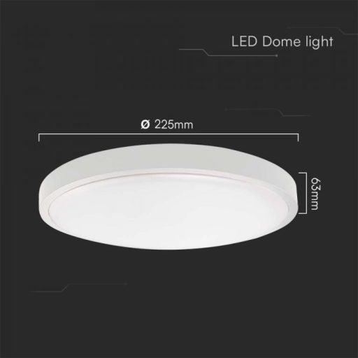 V-TAC LED mennyezeti lámpatest, fehér 18W 4000K IP44 - 76161