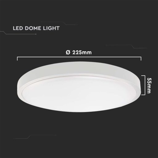 V-TAC LED mennyezeti lámpatest, fehér 18W 4000K IP44 - 7616