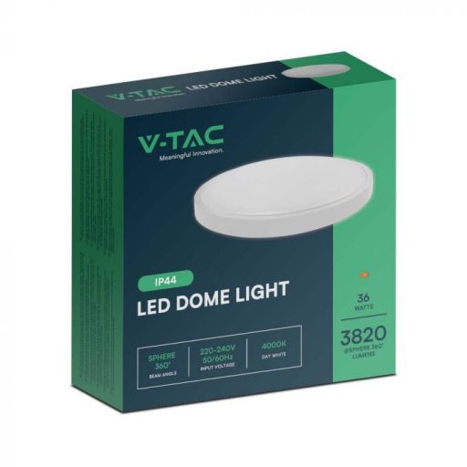 V-TAC LED mennyezeti lámpatest, fehér 36W 6500K IP44 - 76231