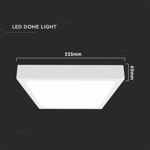 V-TAC LED mennyezeti lámpatest, fehér 18W 3000K IP44 - 7624
