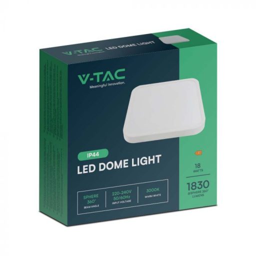 V-TAC LED mennyezeti lámpatest, fehér 18W 4000K IP44 - 76251