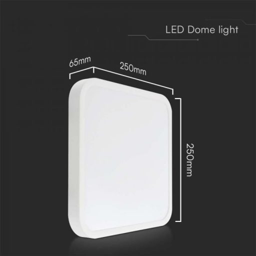 V-TAC LED mennyezeti lámpatest, fehér 18W 4000K IP44 - 76251