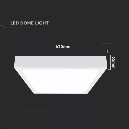 V-TAC LED mennyezeti lámpatest, fehér 30W 3000K IP44 - 7630