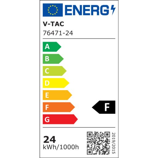 V-TAC LED mennyezeti lámpatest - fekete, négyzet alakú - 24W 6500K IP44 (SAMSUNG CHIP) - 76471-24