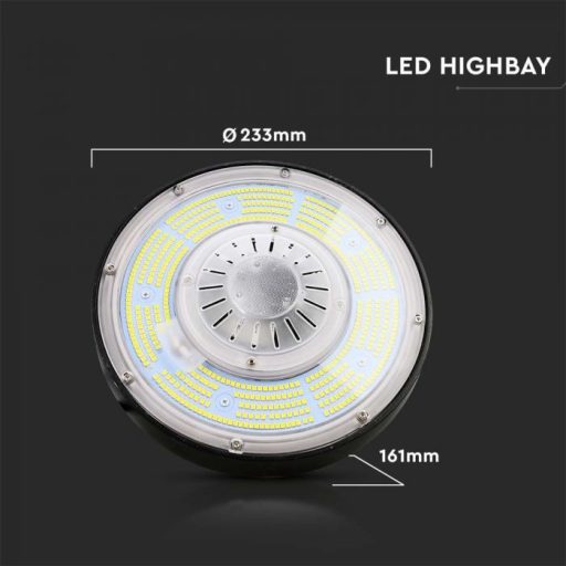 V-TAC LED Csarnokvilágító 100W 185L/W - 110° - 4000K- Mean Well vezérlő  - 7655