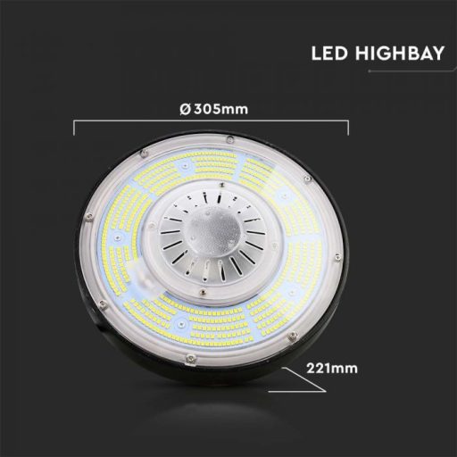 V-TAC LED Csarnokvilágító 200W 185L/W - 6500K- Mean Well vezérlő  - 7657