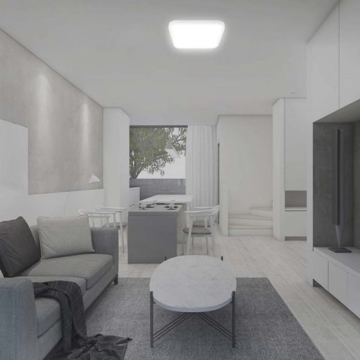 V-TAC LED mennyezeti lámpa 18W 4000K IP44 (SAMSUNG CHIP) Mikrohullámú mozgásérzékelővel, Fehér, Négyzet - 76661-24