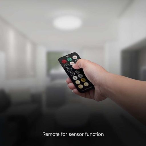 V-TAC LED mennyezeti lámpa 18W 4000K IP44 (SAMSUNG CHIP) Mikrohullámú mozgásérzékelővel, Fehér, Négyzet - 76661-24