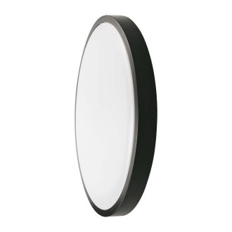   V-TAC LED mennyezeti lámpa 24W 4000K IP44 Mikrohullámú mozgásérzékelővel, Fekete, Kör - 7670