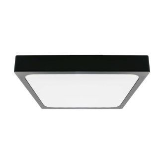   V-TAC LED mennyezeti lámpatest, mikrohullámú mozgásérzékelővel, fekete 24W 4000K IP44 - 7673