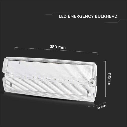 V-TAC 3W LED Vészvilágítás 3 órás vész üzemmód 6400K -7688