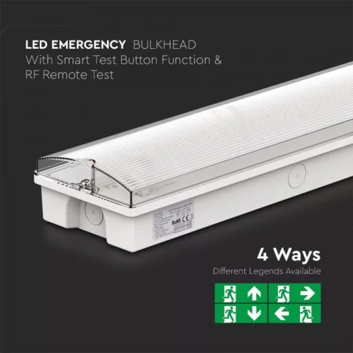 V-TAC 3W LED Vészvilágítás távirányítóval IP65 6400K -7688