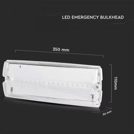 V-TAC 3W LED Vészvilágítás távirányítóval IP65 6400K -7688