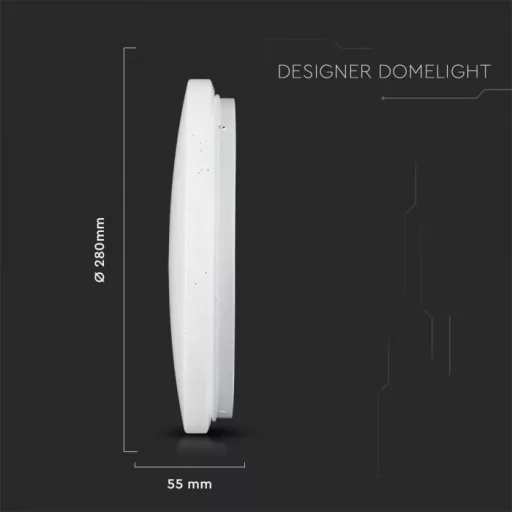 V-TAC LED mennyezeti lámpa csillagos búrával 24W RGB + CCT - 7694