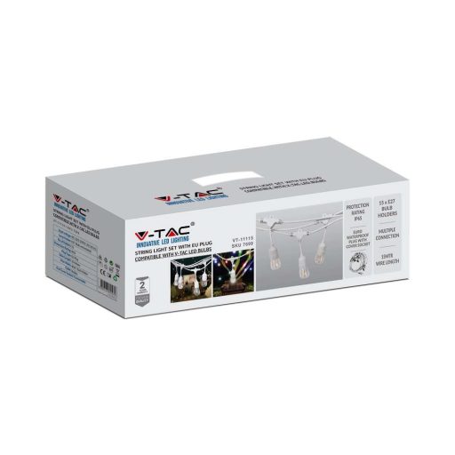V-TAC Fényfüzér Euro csatlakozó WP foglalat 15M 15 foglalat - 7699