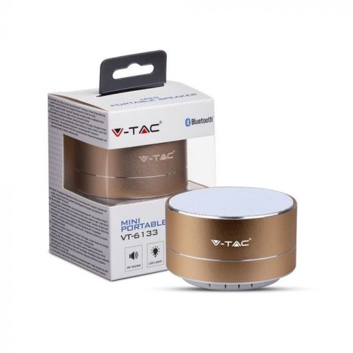 V-TAC Bluetooth hangszóró 3W 400mAh - arany - 7714