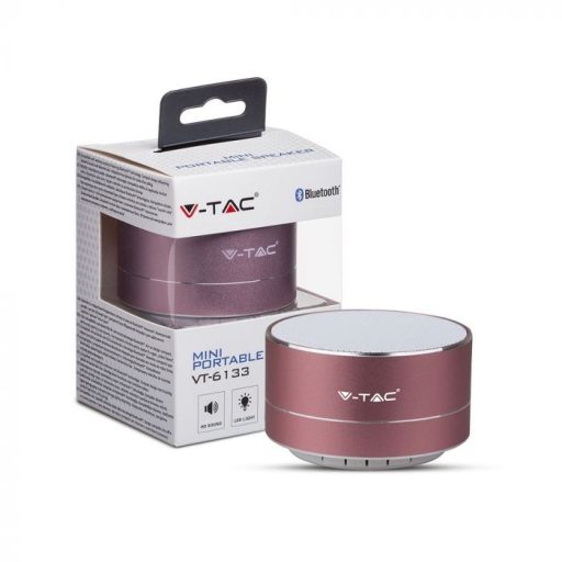V-TAC Bluetooth hangszóró 3W 400mAh - rozé arany - 7715