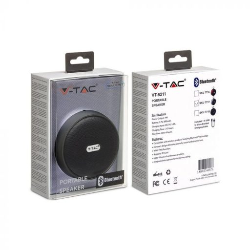 V-TAC BLUETOOTH HANGSZÓRÓ 4W 800mAh - szürke - 7717