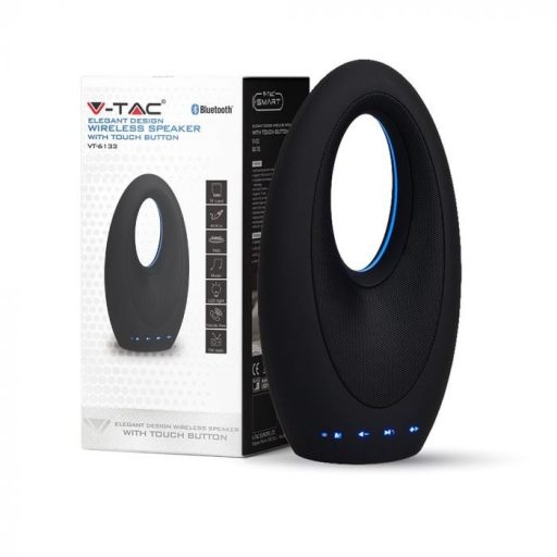 V-TAC Hordozható vezeték nélküli hangszóró, elegáns forma, érintőgombos, 1200mAh akkumulátorral - 7725