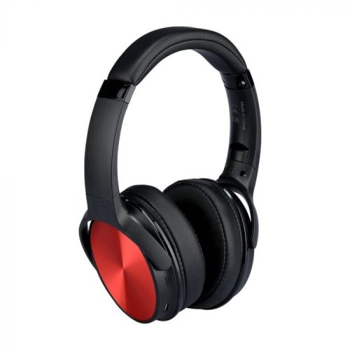 V-TAC Bluetoothos vezeték nélküli fejhallgató forgatható fej 500mAh piros - 7729