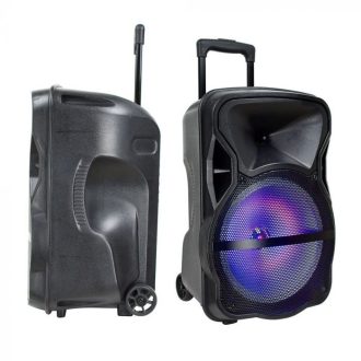   V-TAC 35W Tölthető party hangfal, vezetékes mikrofon, RF táviránytás, bluetooth RGB 12 inch - 7737