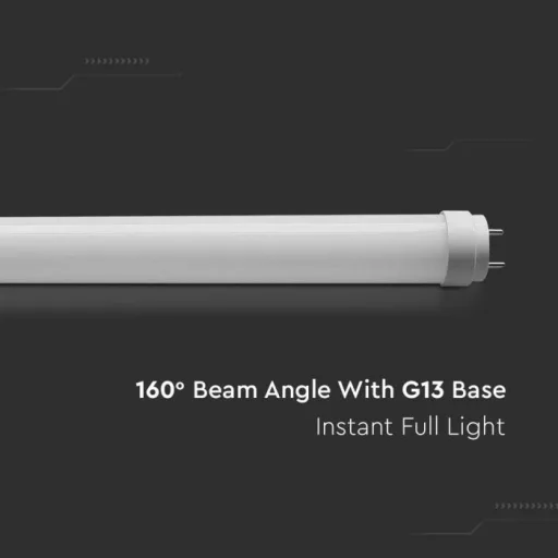 V-TAC 9W LED fénycső T8 G13 60 cm 160° 3000K - 7796