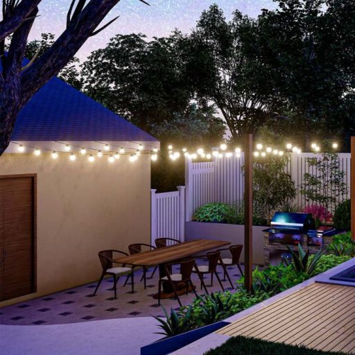 V-TAC Napelemes (solar) Fényfüzér 12M - 10x0.5W 3000K gömb  - 7804