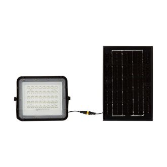   V-TAC 10W LED napelemes (SOLAR) reflektor távirányítóval 120° 6400K fekete házas  - 7823