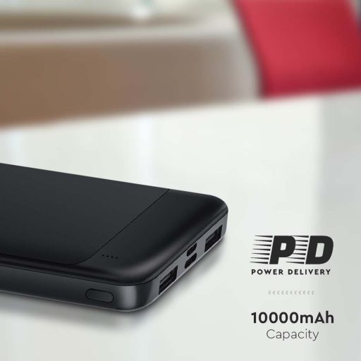 V-TAC Powerbank (hordozható töltő) 10000mAh fekete - 7833