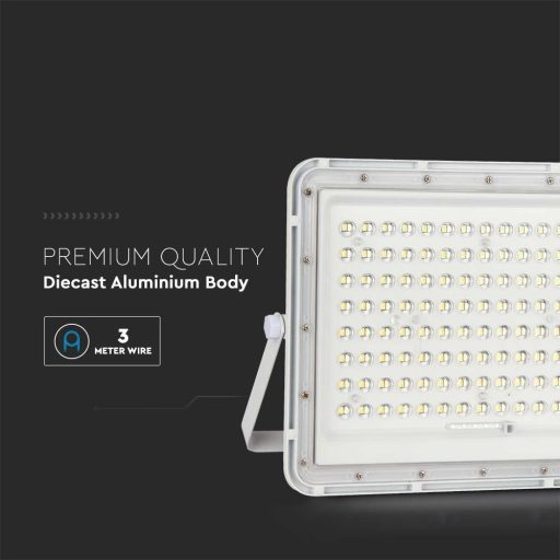 V-TAC 20W LED napelemes (SOLAR) reflektor távirányítóval 120°6400K fehér házas  - 7845