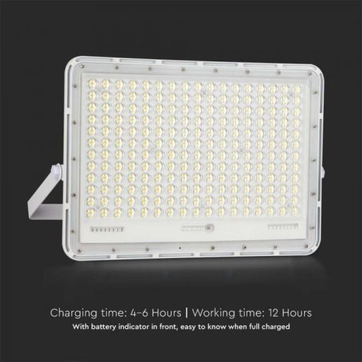 V-TAC 30W LED napelemes (SOLAR) reflektor távirányítóval 120° 4000K fehér házas  - 7848