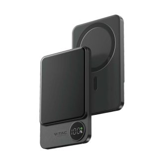   V-TAC Powerbank Mágneses (hordozható gyorstöltő) 10000mAh fekete - 7849