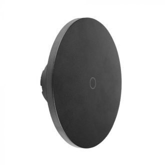   V-TAC 12W led indirekt fali lámpatest kerek, fekete, dimmelhető, 3 az 1-ben - IP65 - 7853
