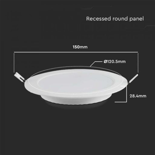 V-TAC Süllyeszthető kör alakú MINI LED panel 6W 4000K - 7859