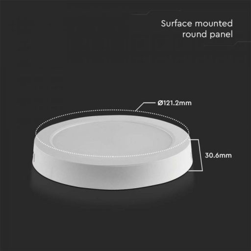 V-TAC Falon kívüli kör alakú LED panel 6W 3000K (SAMSUNG CHIP) - 78701