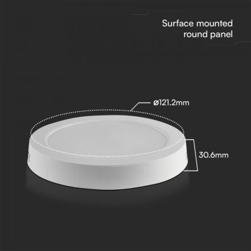 V-TAC Falon kívüli kör alakú LED panel 6W 6500K (SAMSUNG CHIP) - 78721
