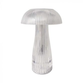   V-TAC 1W LED Tölthető Asztali lámpa - 1800mAh - átlátszó - 7894